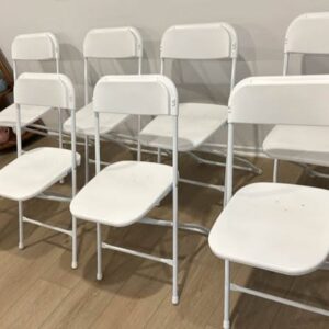 Adult White Folding Chairs 1 